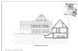 Stunning architectural design of Balenat Residential showcasing a cross-section of the building and patio.