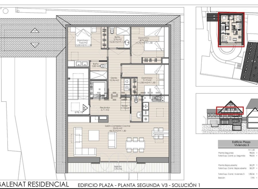 This stunning second-floor apartment boasts 3 bedrooms, 2 bathrooms, and a spacious living area with an open-plan kitchen and dining space.
