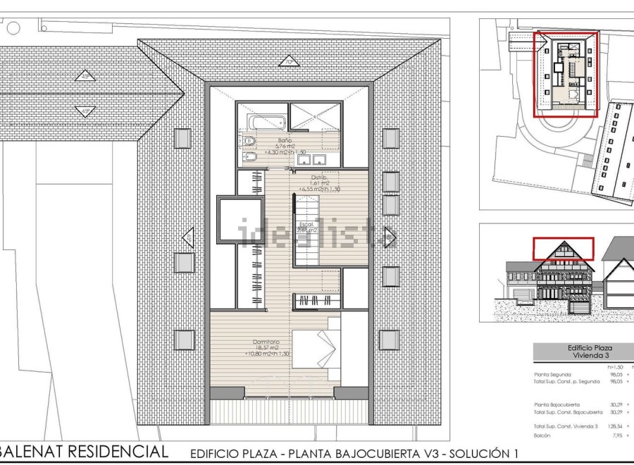 Balenat Residencial: This stunning property boasts a spacious layout, featuring a large bedroom, bathroom, and a well-designed distribution area.