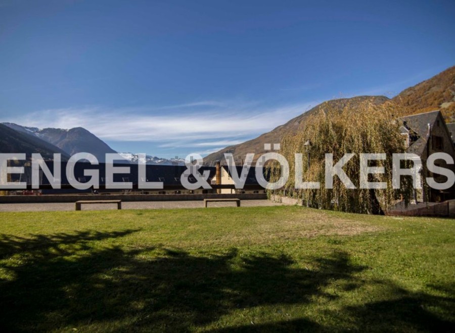 Mountain view property with large green space.