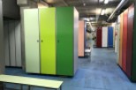 Explore this well-maintained locker room, perfect for various settings.
