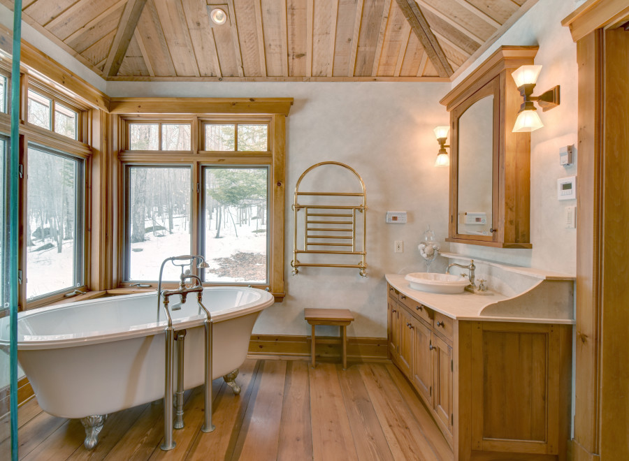 Step into a luxurious bathroom retreat.