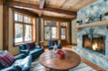 Experience rustic elegance in this stunning living room.