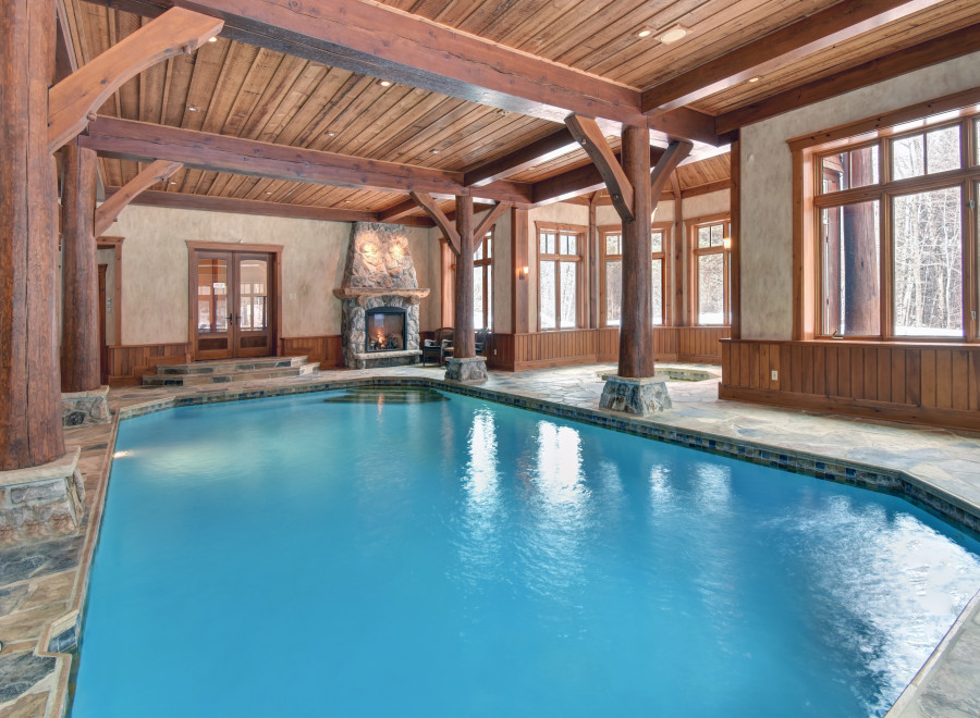 Experience luxury in this stunning indoor pool area.