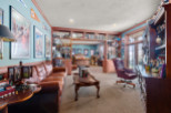 Step into a luxurious home office, perfect for work or leisure.