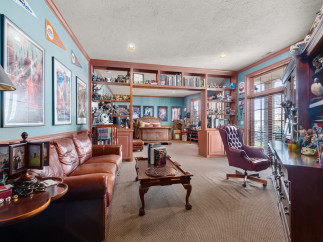 Step into a luxurious home office, perfect for work or leisure.