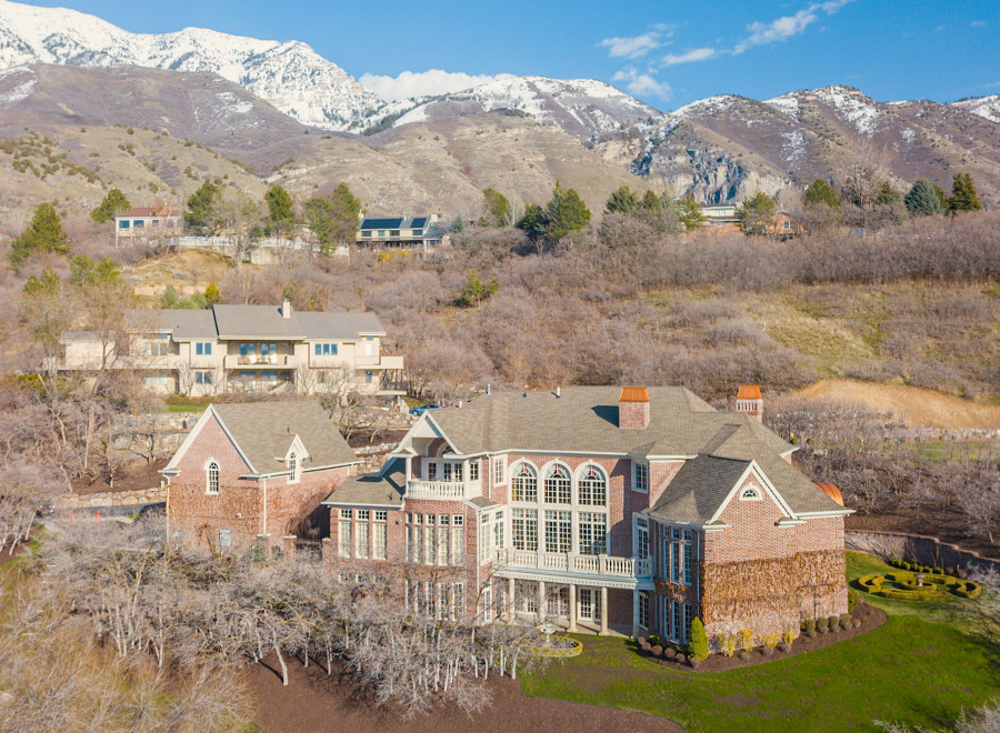 Stunning luxury home nestled in a picturesque mountain setting.