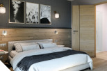 Discover a cozy bedroom retreat with a touch of modern elegance.