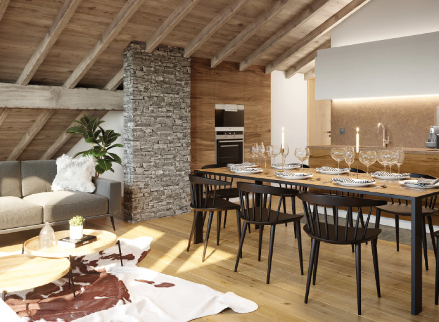 Experience rustic elegance in this stunning chalet-style home.