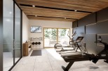 This luxurious gym offers a serene workout experience with stunning views.