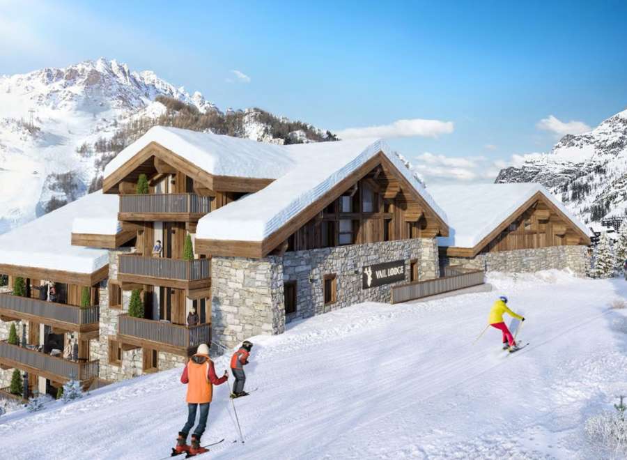 Luxury ski-in/ski-out chalet in the French Alps.