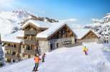 Luxury ski-in/ski-out chalet in the French Alps.