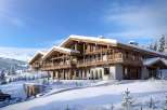 Luxury chalet in the French Alps with stunning mountain views.