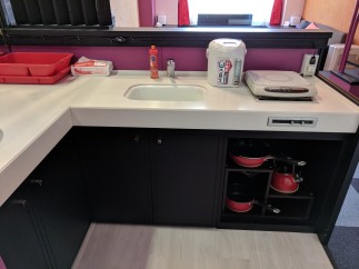 This property features a well-equipped kitchenette, perfect for preparing meals.