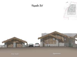 This stunning chalet boasts a unique architectural design, blending traditional alpine charm with modern amenities.