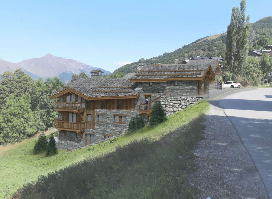 Mountain chalet with stunning views.