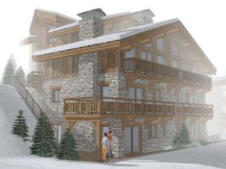 This stunning chalet boasts a prime ski-in/ski-out location, offering breathtaking mountain views.