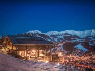 Luxury chalet with stunning mountain views.