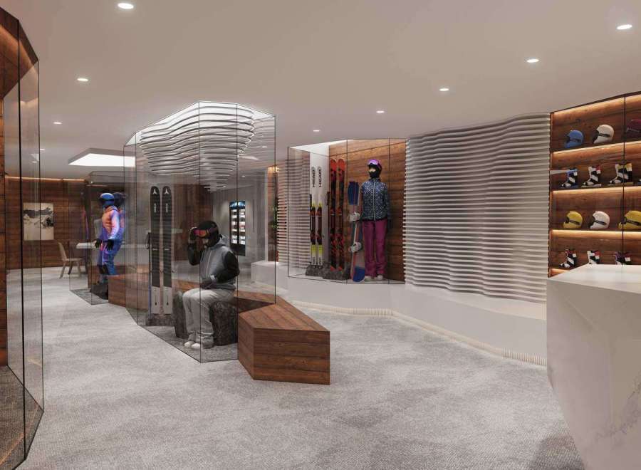 Step into a world of luxury and style at this ski shop.