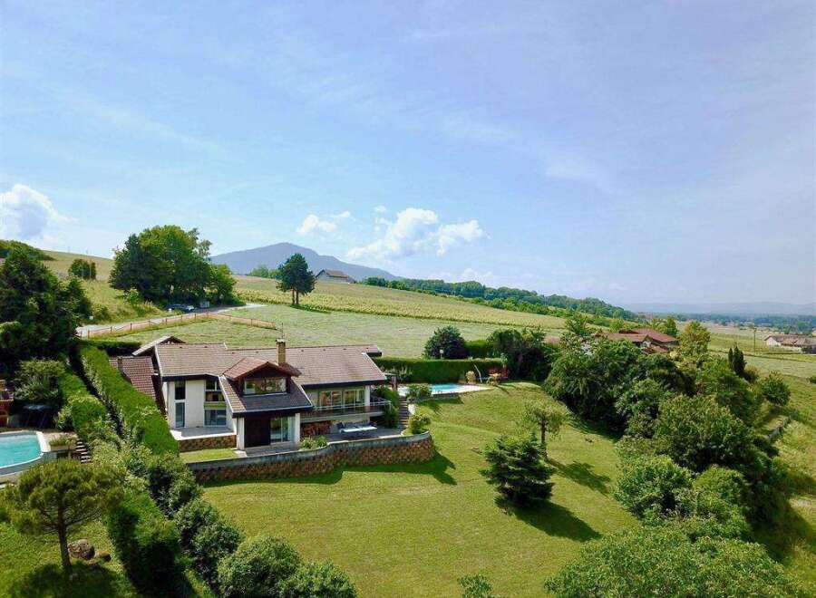 Luxury house nestled in the picturesque French countryside, boasting stunning views and a private pool.