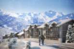 Luxury ski-in/ski-out chalets in the French Alps, offering breathtaking mountain views.