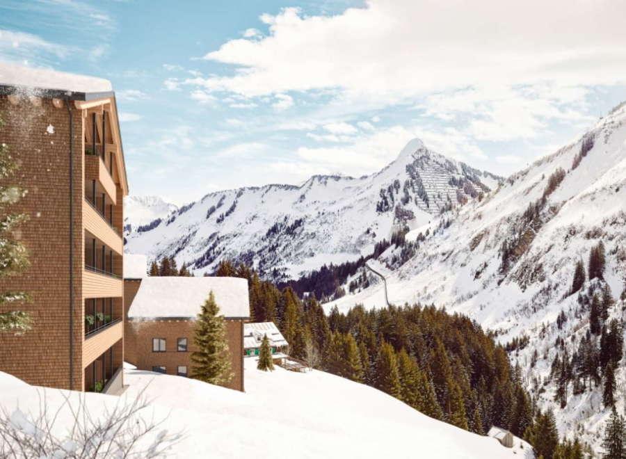 ski-in ski-out apartments in the Damüls Ski Area