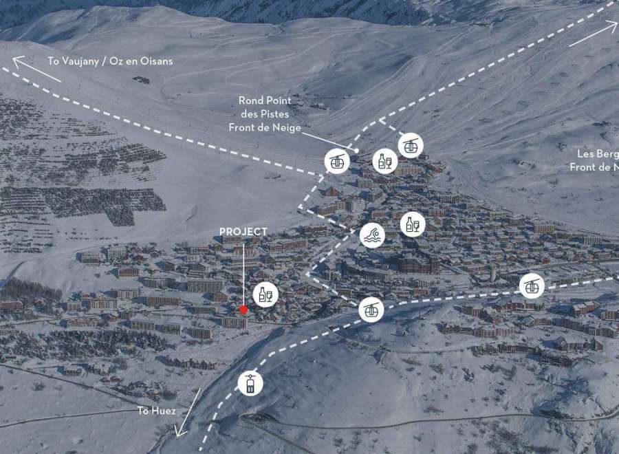 Explore the stunning ski resort with easy access to the slopes.