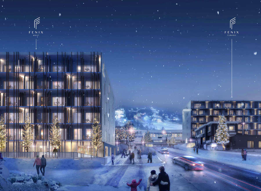 Experience luxurious mountain living at Fenix Furano, featuring stunning architectural designs and breathtaking views.