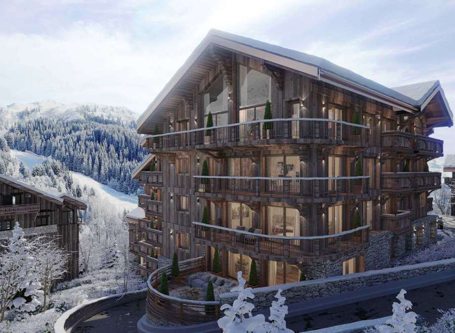 Experience luxury living in this stunning chalet nestled in the heart of the snowy mountains.