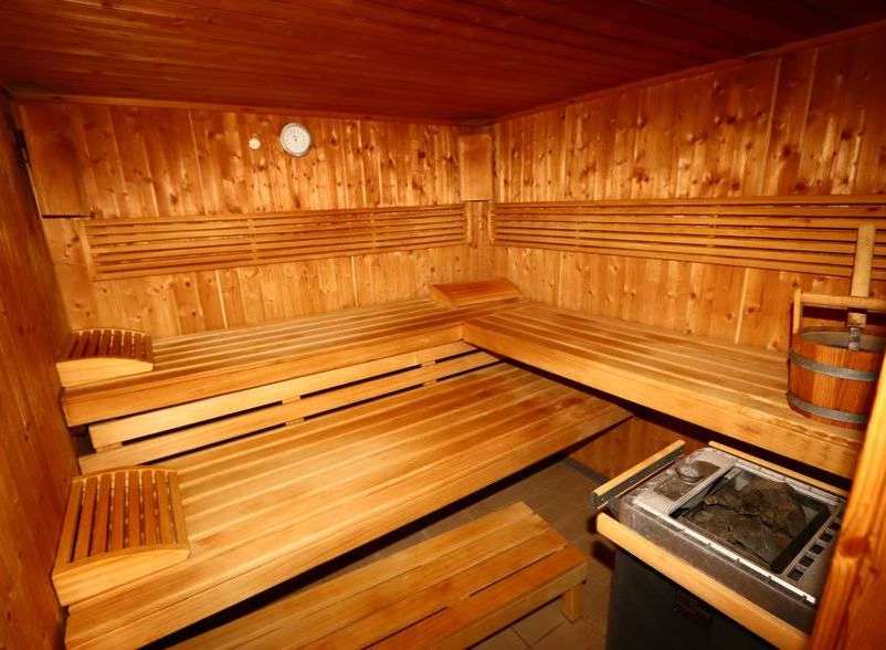 Relax and rejuvenate in this beautiful sauna.