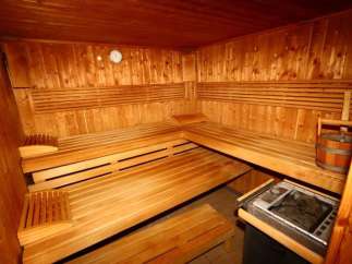 Relax and rejuvenate in this beautiful sauna.