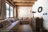 Experience rustic charm in this cozy living space.