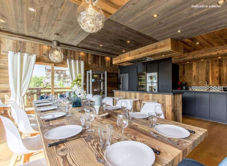 Experience luxury in this stunning property, featuring a beautifully designed dining area perfect for gatherings.