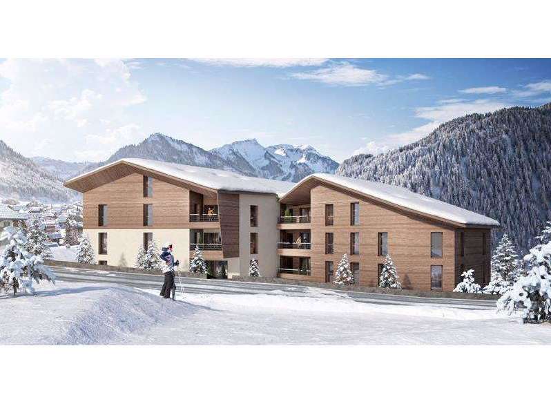 Discover your dream ski chalet! This stunning property boasts modern architecture with a warm, inviting wooden facade.