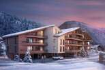 Experience luxurious mountain living in this stunning modern chalet, nestled amidst snow-covered pines and majestic peaks.
