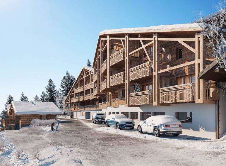 Discover the charm of this stunning mountain property, featuring a unique wooden architectural design.