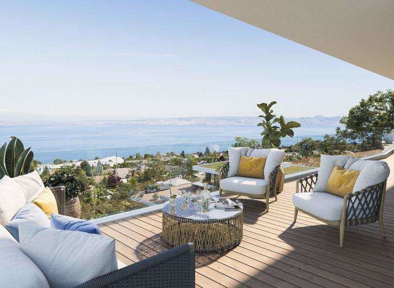 Enjoy breathtaking views from this luxurious outdoor space.