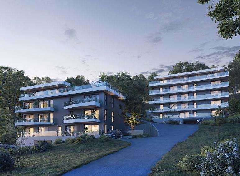 Discover modern living in these stunning apartment buildings, featuring sleek designs and spacious balconies.