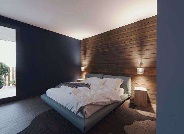 Discover a serene bedroom retreat with a modern design.