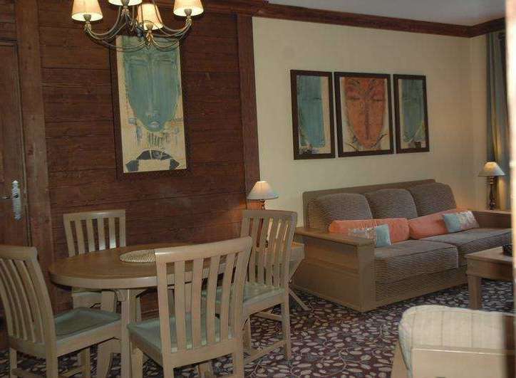 Cozy living space with a touch of art.