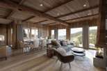 Experience luxury living in this stunning chalet, boasting exquisite wooden interiors and breathtaking mountain views.