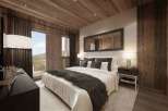Experience rustic elegance in this stunning bedroom.