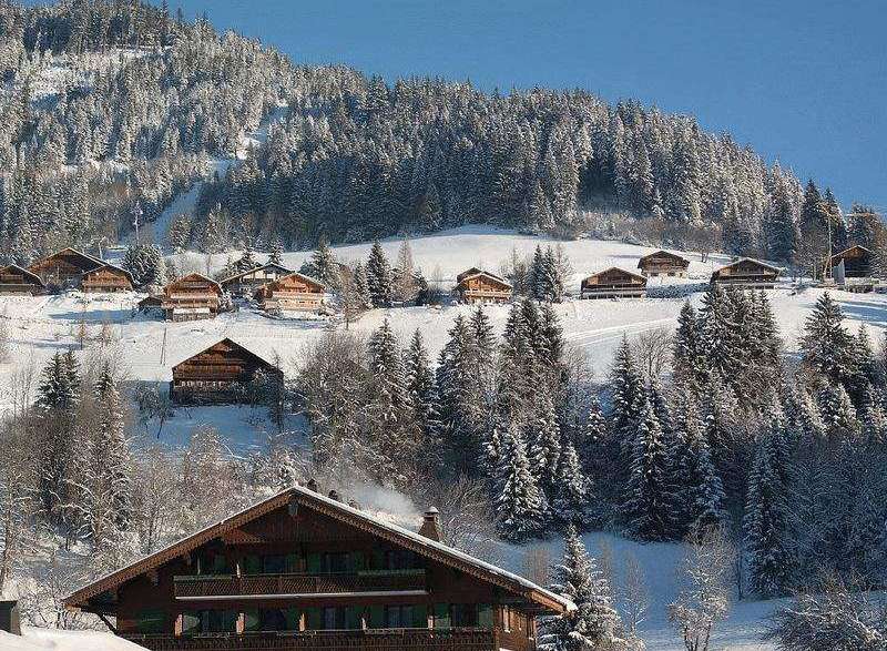 Nestled in a picturesque winter wonderland, this property offers stunning views of snow-covered mountains and charming chalets.