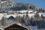 Nestled in a picturesque winter wonderland, this property offers stunning views of snow-covered mountains and charming chalets.