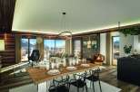 Experience luxury living in this stunning chalet, featuring a spacious dining area perfect for entertaining.