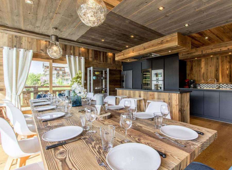 Experience luxury in this stunning property, featuring a beautifully designed dining area perfect for gatherings.