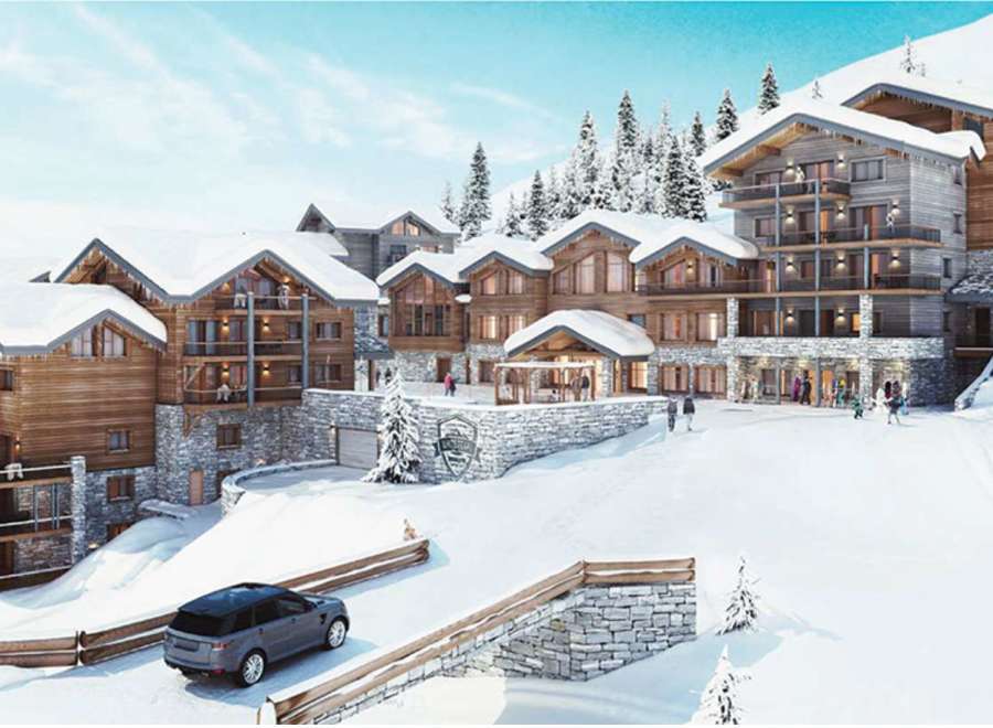 Luxury ski-in/ski-out chalet residences in the French Alps.