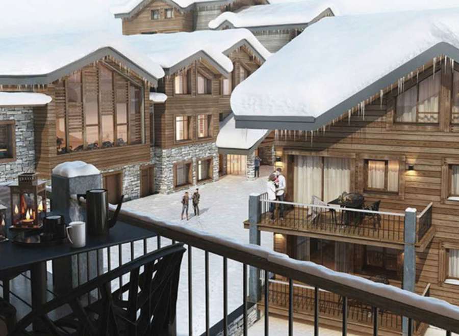 Luxury ski-in/ski-out chalets with breathtaking mountain views.