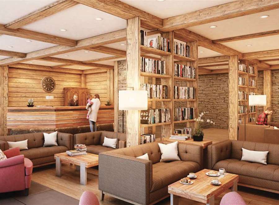 Cozy up in our luxurious lodge, featuring a stunning wooden interior, comfortable seating areas, and a welcoming fireplace.