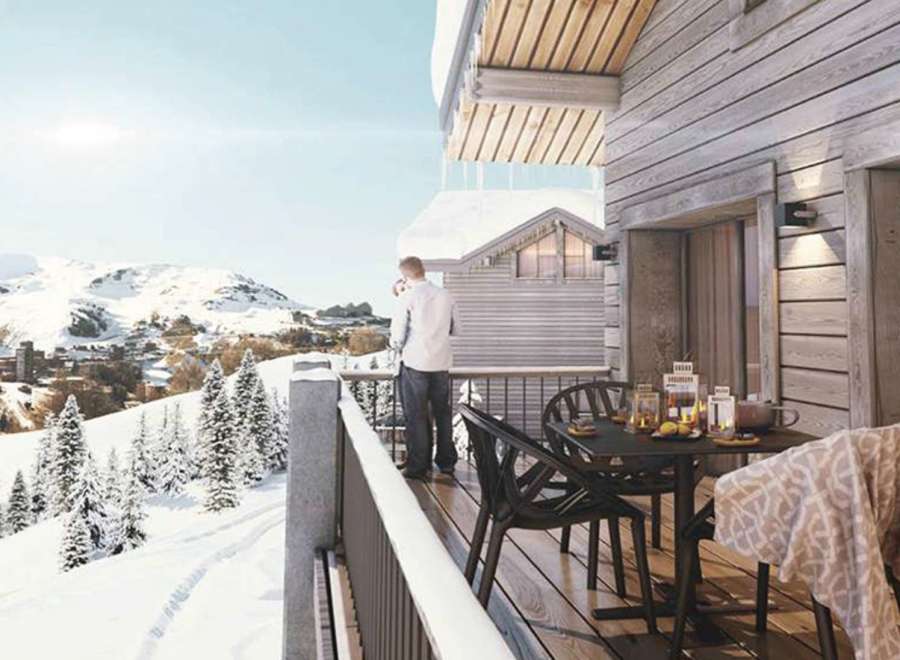 Luxury chalet with breathtaking mountain views.